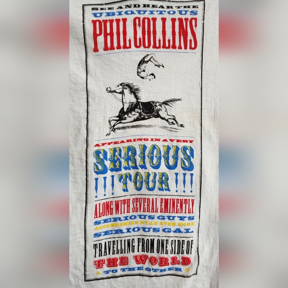 Vintage 1990 Phil Collins Serious Tour Tee - Picture 4 of 6